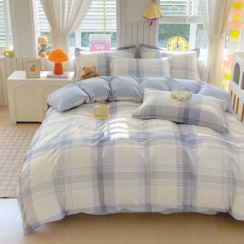 全棉四件套100%纯棉被套四季通用床单被套学生家庭多规格三件套