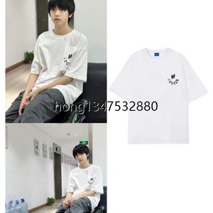 喵屋重磅260g纯棉TF家族张桂源同款衣服印花短袖T恤男女ins上衣夏