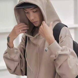 【品牌特卖 正品现货】ISTKUNST经典款宽松休闲笑脸连帽卫衣帽衫