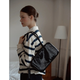 ANOETIC 25秋新款纯色皮质可拆卸卡盒包手提单肩包 5号店韩国代购