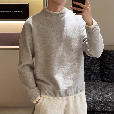 设计高级毛衣男潮流百搭美式复古