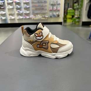 江博士专柜正品2025冬男童高帮薄绒保暖二阶段学步鞋1B14A4019AM