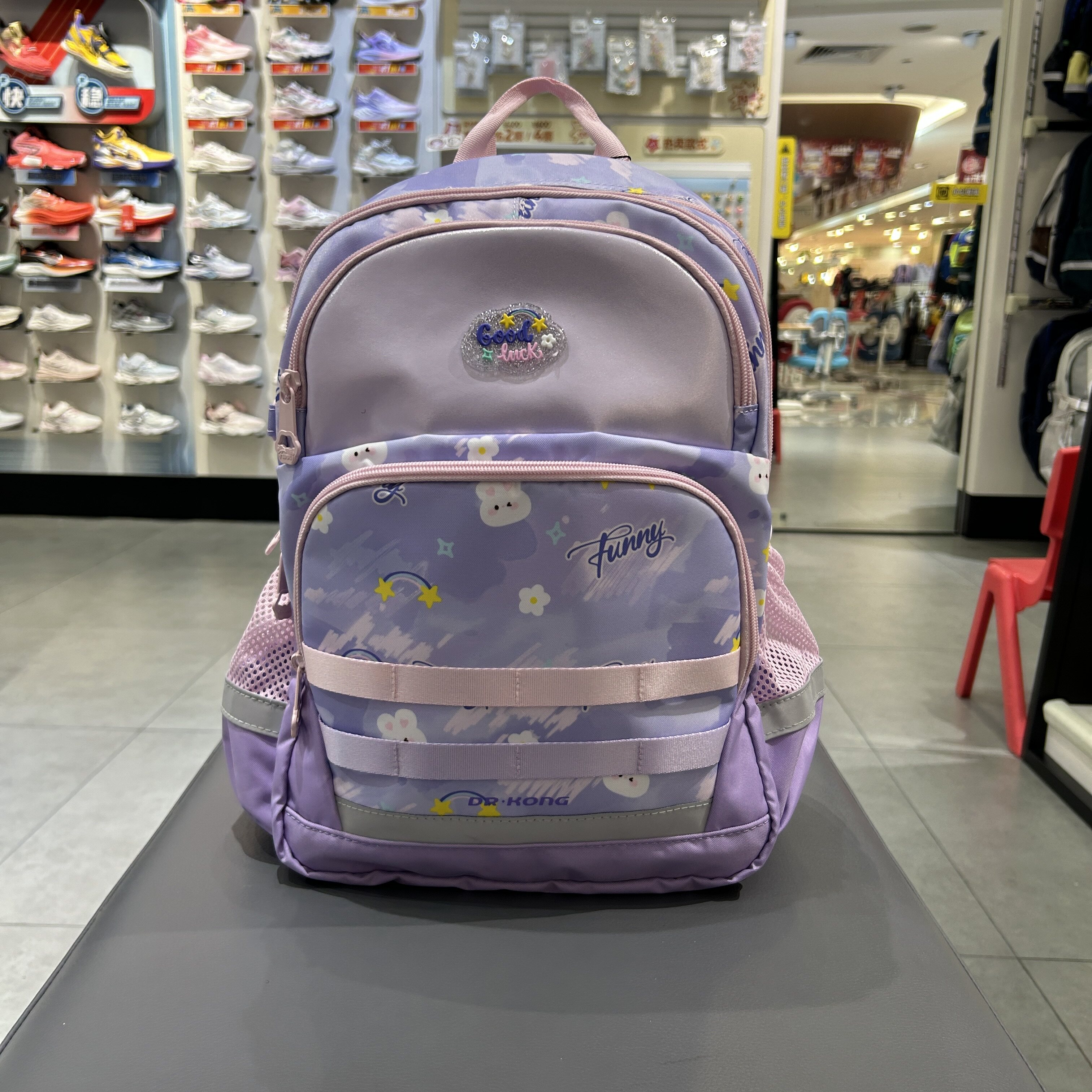 江博士专柜正品护脊减负书包小学生1-3年级女童S小码1Z11B3009AW