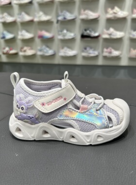江博士专柜正品2026夏女童闪灯凉鞋二段透气学步鞋 1S14B2041BW0
