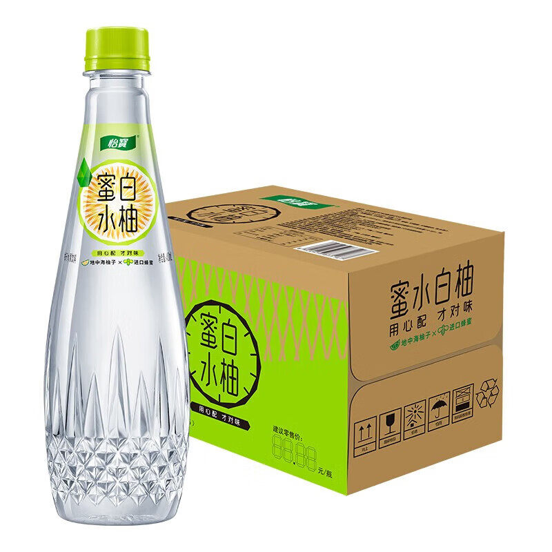 7月产 怡宝蜜水白柚味饮料480ml*15瓶果汁饮品