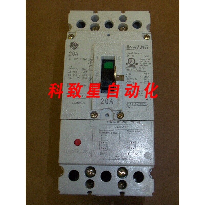 工业配件GE FCS FC FCS326TE020R2 2 POLE 20 AMP 600V 断路器图片