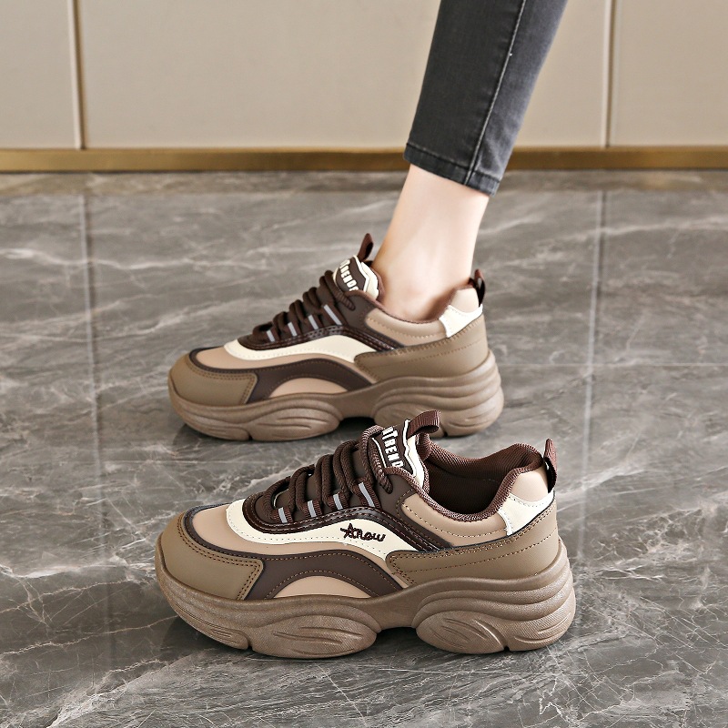 官方特卖正品女鞋2025新款春季增高运动透气爆款老爹鞋软底百搭学