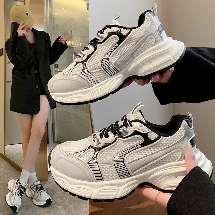 官方特卖正品厚底老爹鞋2025秋季新款防滑系带休闲增高户外运动鞋