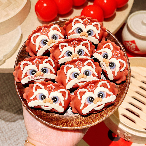 萌物日记 过新年醒狮饺子馒头模具宝宝花样辅食造型面食diy