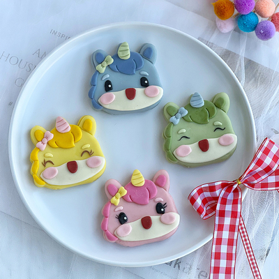 童趣馒头 可爱卡通小马荷叶夹馒头模具花饽饽面食花样造型diy制作