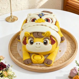 陆子明老师 醒狮趴趴马年宝宝花样馒头模具花饽饽面食模具diy制作