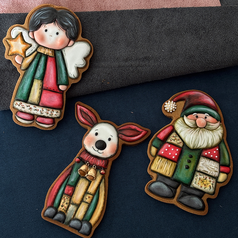 糖安然老师 圣诞节卡通糖霜饼干模具圣诞曲奇蛋糕烘焙卡通DIY制作