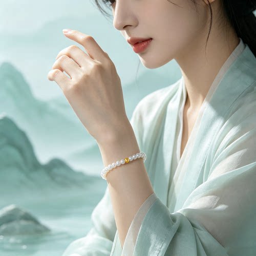 温亭足金999金珠黄金珠子