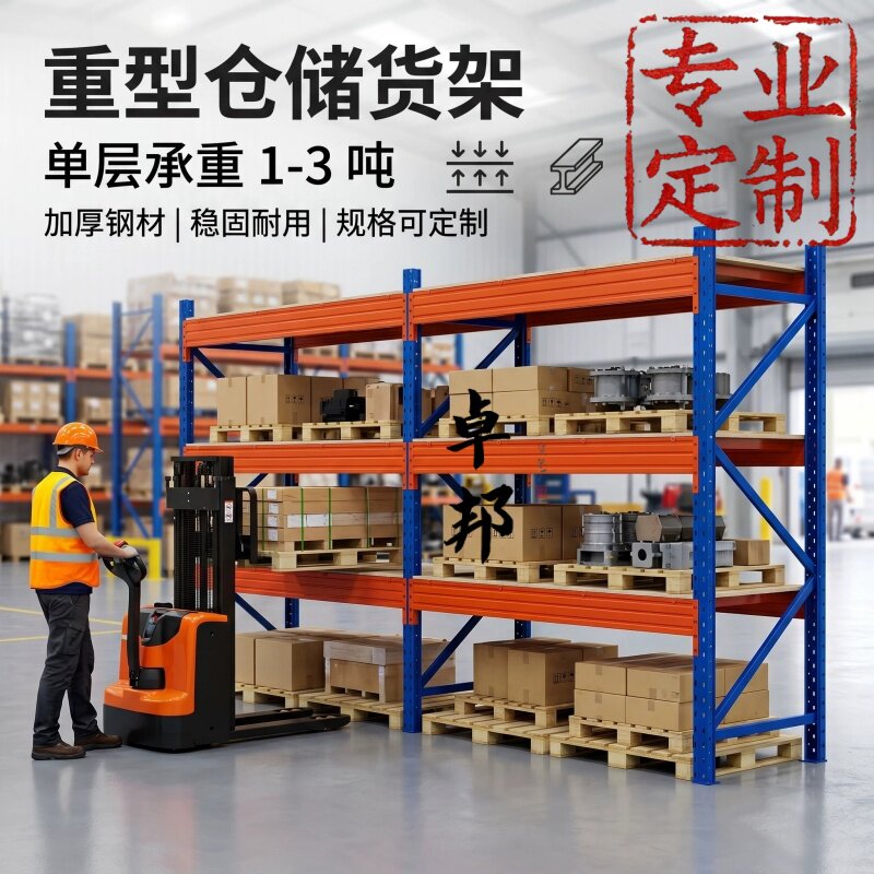 高位仓库重型货架子工业大型工厂库房承重超强仓储多层托盘式定制