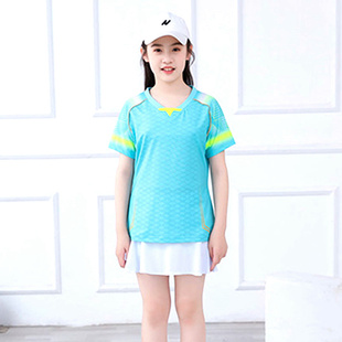 新品儿童装羽毛球服套装短袖T恤比赛服孩子小学生衣裤修身乒乓球