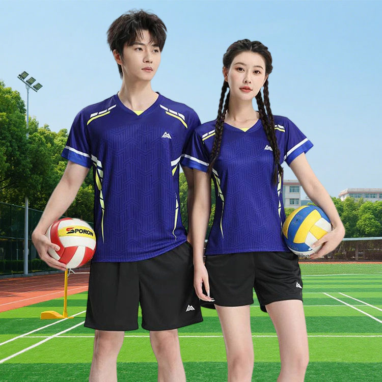 短袖排球服套装男女夏速干