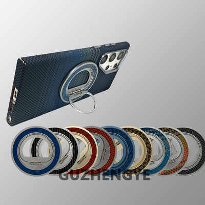 旋转声阻尼质感碳纤维纹磁吸支架