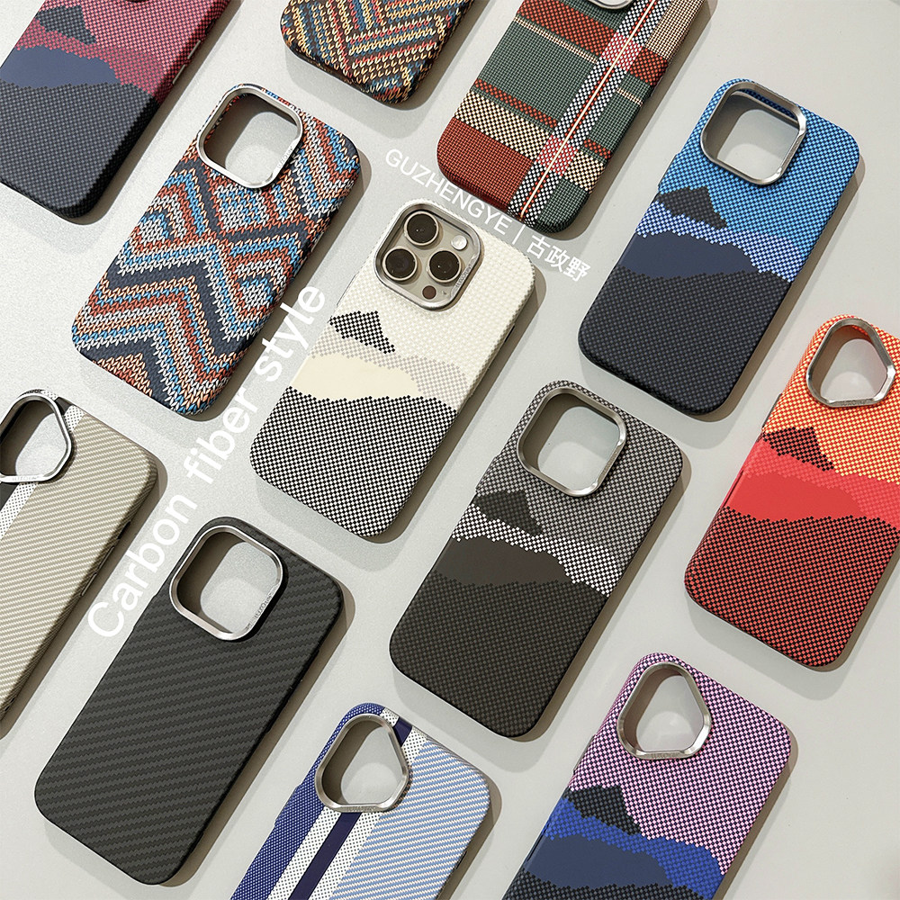 iphone16系列凯夫拉纹手机壳图片