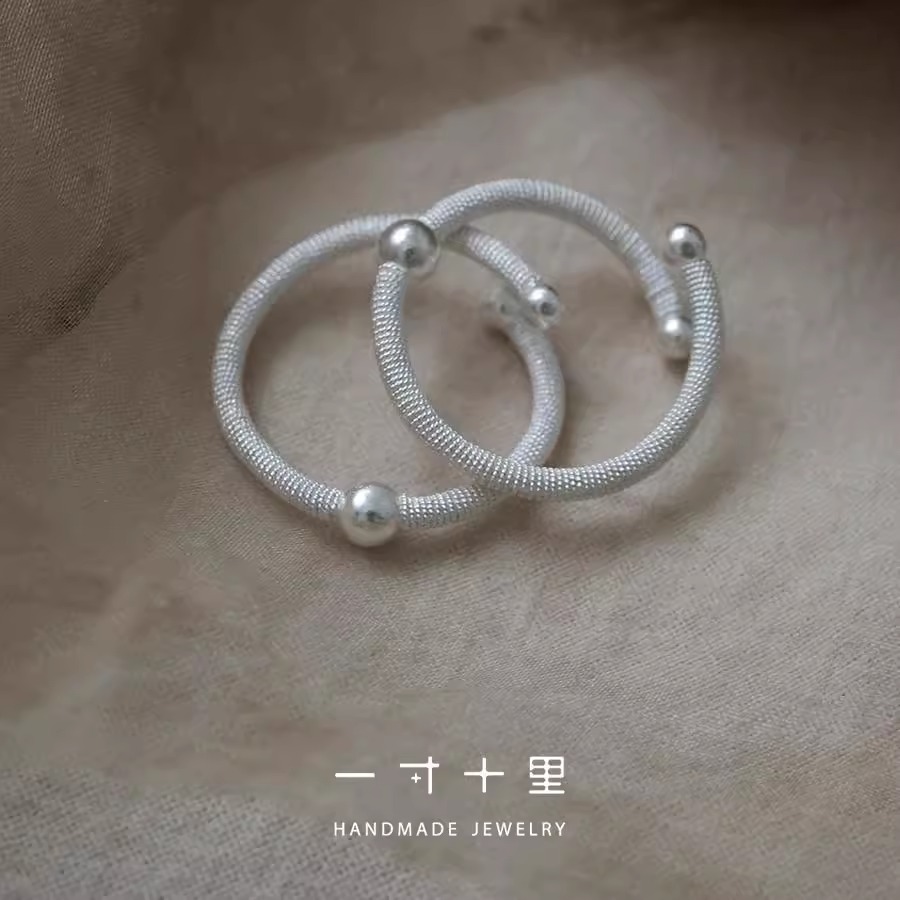 一寸十里非遗花丝工艺纯银戒指