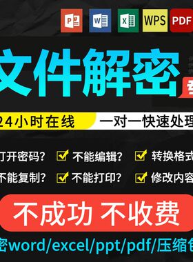 文档密码破解人工处理速度快