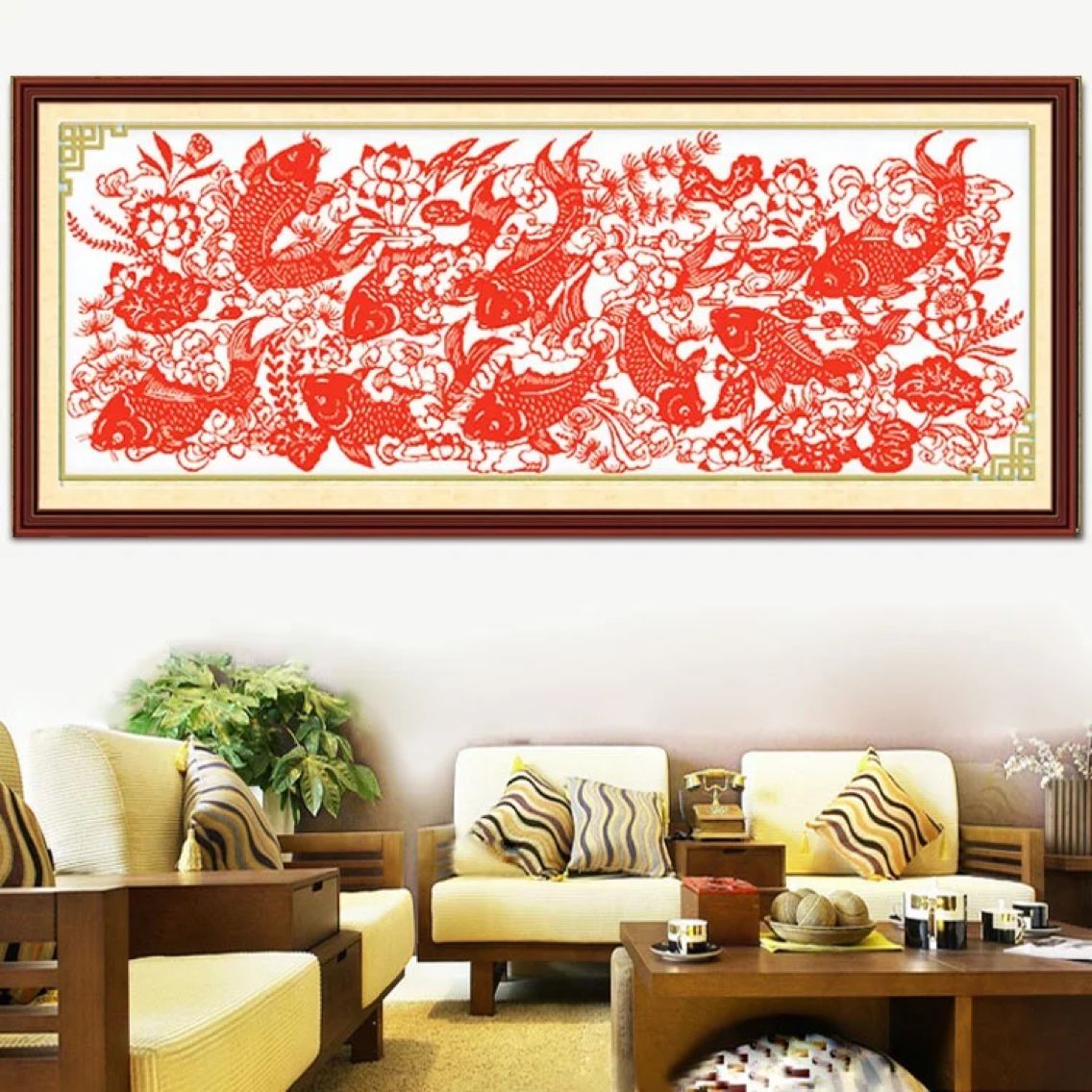 法国DMC十字绣 套件 专卖 客厅-精准印花 剪纸 富贵有余