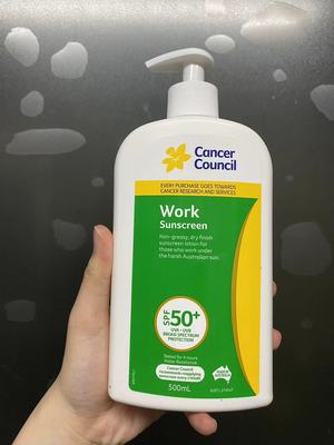 澳洲澳美皙cancercouncil防晒霜500ml户外防晒乳清爽防水防紫外线