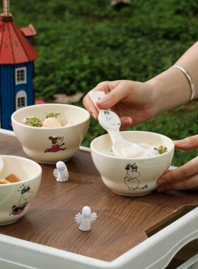moomin姆明卡通陶瓷米饭碗套装葫芦餐具组合家用釉下彩汤碗高颜值