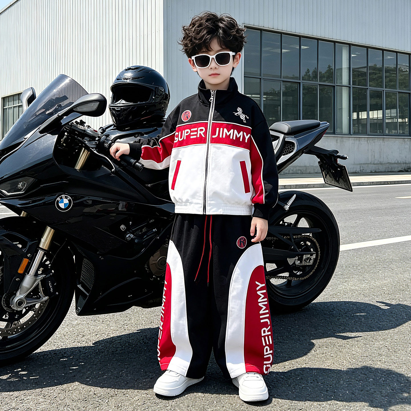 男童2026新款秋套装儿童春秋款两件套韩版机车服潮酷炸街时髦男孩