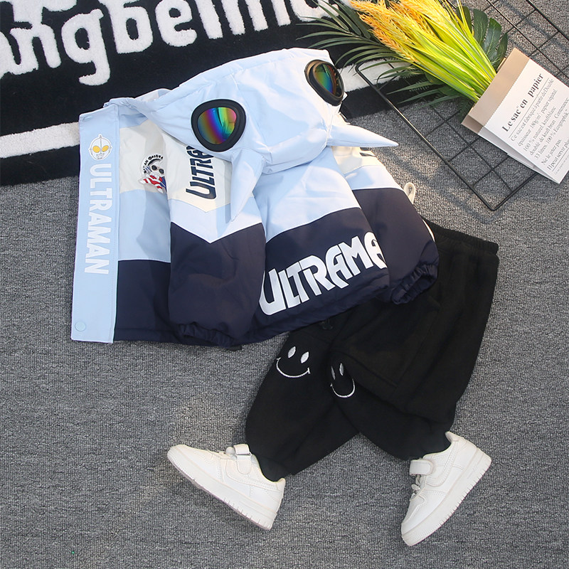 男童冬装加绒套装秋冬新款男孩洋气加绒外套两件套儿童潮酷风帅气,童装/婴儿装/亲子装,套装,淘宝优惠券,粉丝福利购,淘宝优惠卷