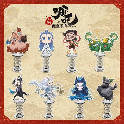 哪吒周边车载电动车弹簧摇摇乐