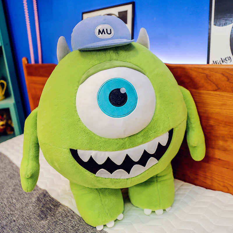 大眼仔麦克戴帽大眼怪毛绒玩具