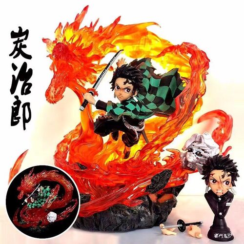 鬼灭之刃炭治郎手办模型可发光