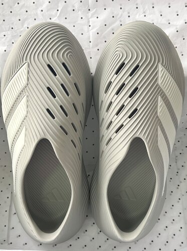 adidas 阿迪达斯正品运动鞋低帮拖鞋鞋男士灰色沙滩鞋凉鞋HQ2953