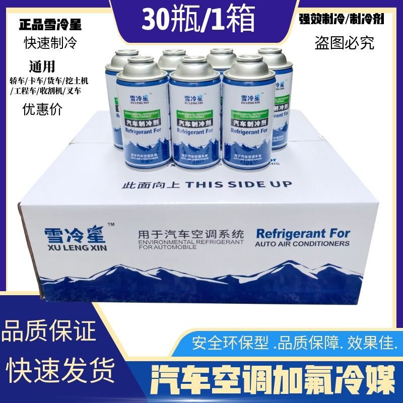 汽车空调制冷剂氟利昂车用环保雪种适合R134a冰箱整箱30瓶包邮