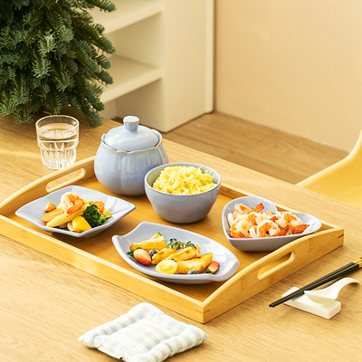 精致高颜值一人食餐具创意多巴胺色月子餐具月子中心月嫂产妇专用