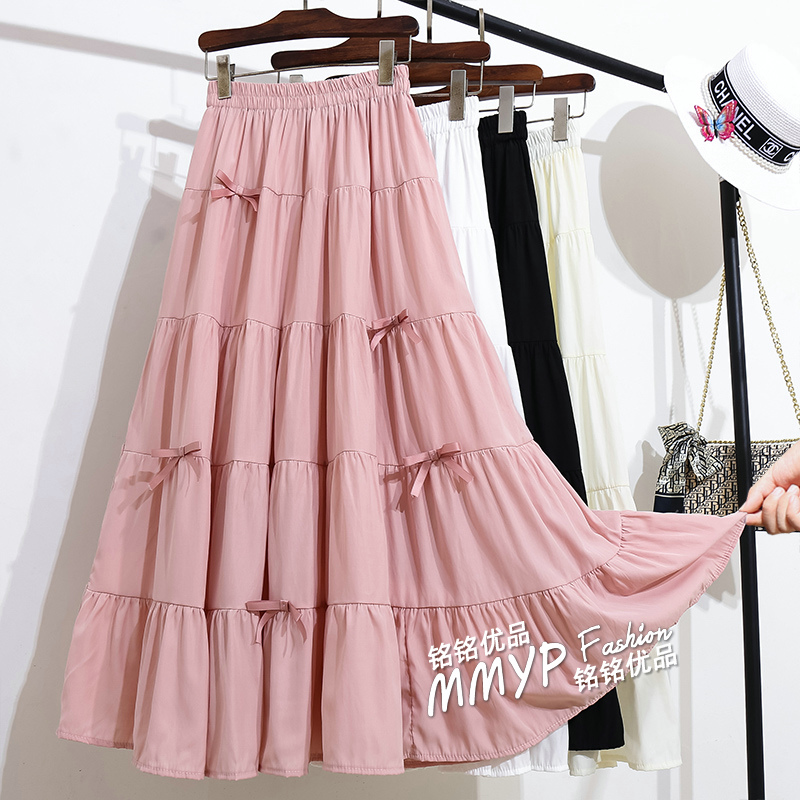多巴胺绝美！粉色蝴蝶结半身裙