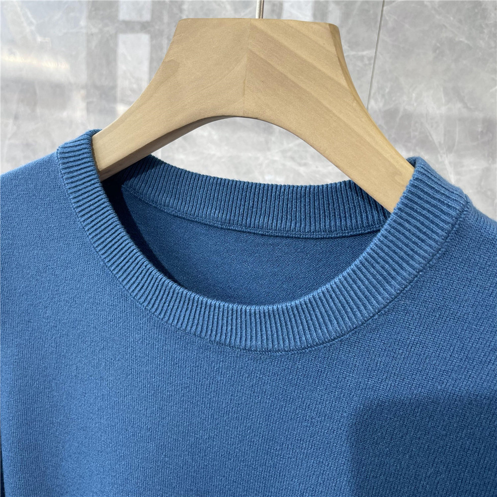 AUTUMN AND WINTER SOLID COLOR ROUND NECK SWEATER MENS KOREAN STYLE SLIM PULLOVER JAPANESE STYLE SOLID COLOR CASUAL ALL-MATCH KNITTED BOTTOMING SHIRT TIDE