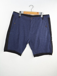 ZUEE术左玫男装拼接棉料百搭舒适单农休闲春夏款九平日系道短裤