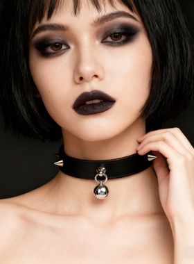 原创设计铃铛铆钉项圈颈环项链