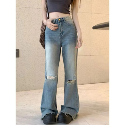 微喇裤长裤常规牛仔布夏季包邮