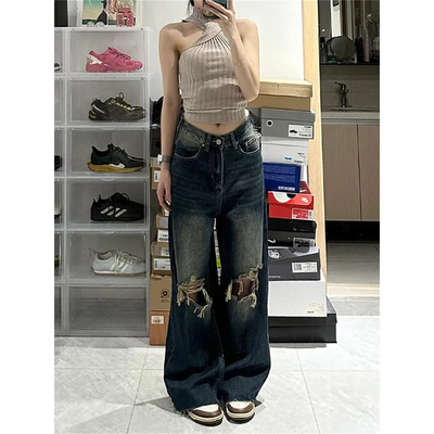 阔腿长裤常规牛仔布夏季包邮