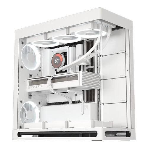 HAVN HS420曲面玻璃磁吸面板420水冷E-ATX现代美学设计海景房机箱