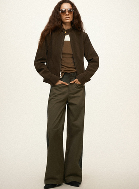 Undulate 挺括面料 复古机车夹克 秋冬厚实麂皮正肩夹克