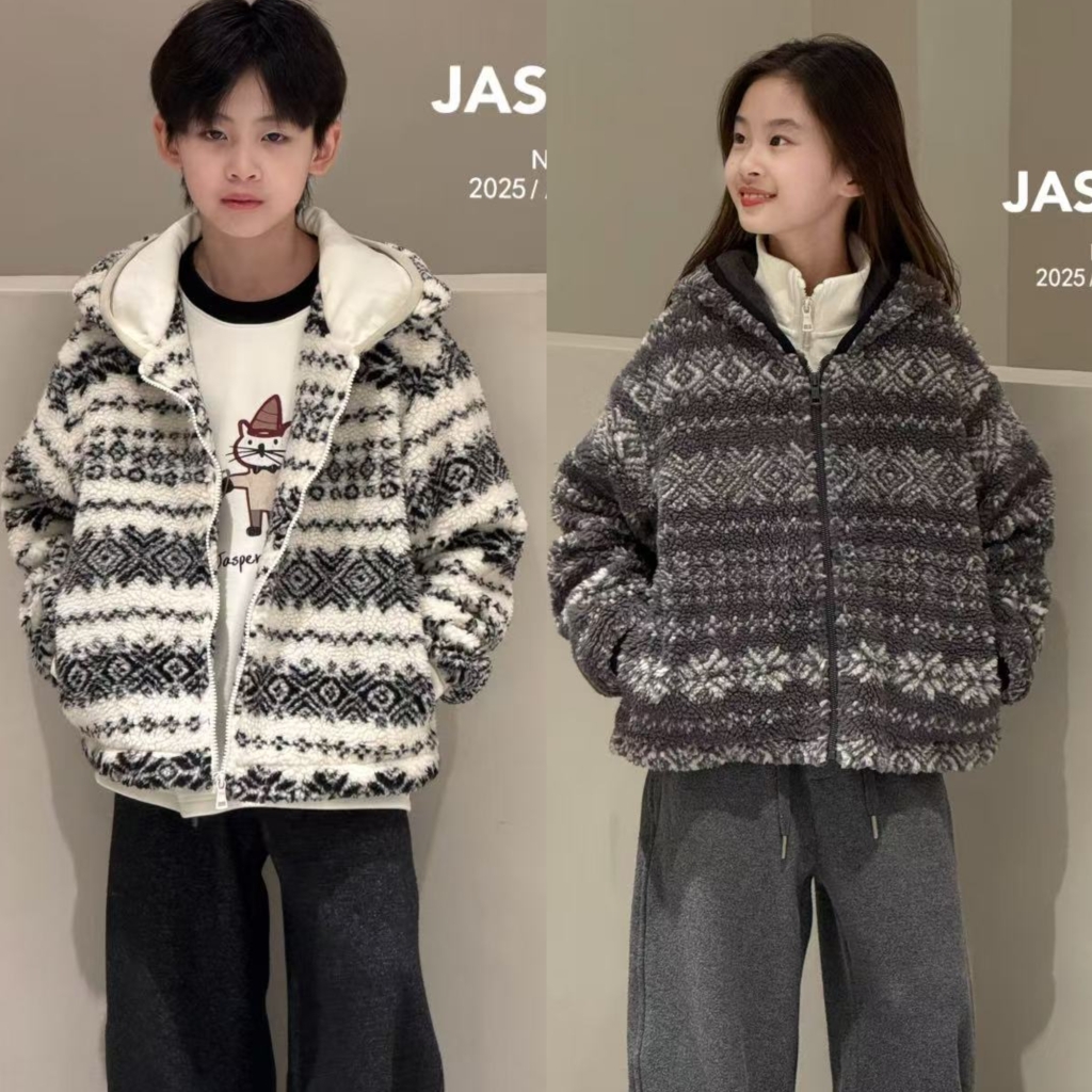 JASPER童装中大童保暖羊羔毛外套