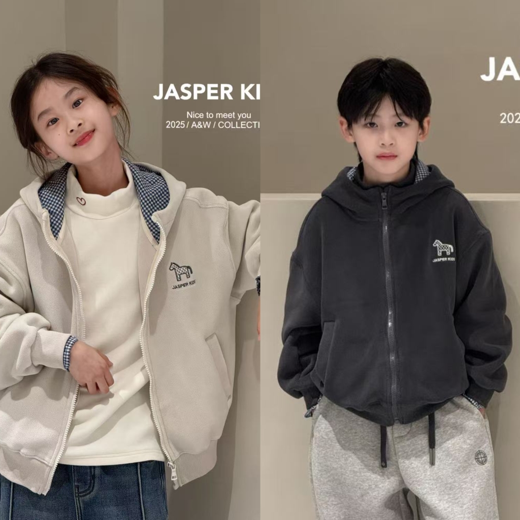 韩版男女童厚款棉服大童加绒外套