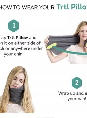 Trtl Travel Pillow for Neck Support- Super Soft Neck Pillow