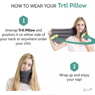 Trtl Travel Pillow for Neck Support- Super Soft Neck Pillow