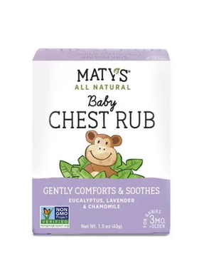 美国代购Maty's All Natural Baby Chest Rub 1.5 Oz, Eases Cong