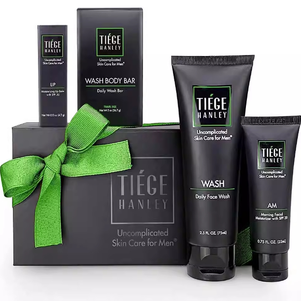 Tiege Hanley Men's Skin Care Gift Set | 4 Products | Face Wa