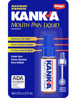 美国代购Kank-A Mouth Liquid, Maximum Strength, 0.33 Fl Oz